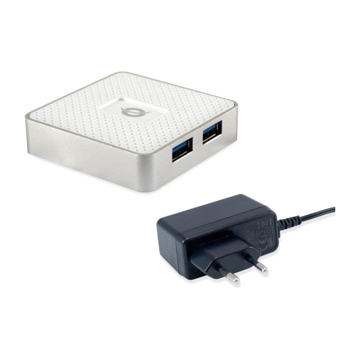 CONCEPTRONIC Hub USB a 4 porte con alimentatore HUBBIES03W