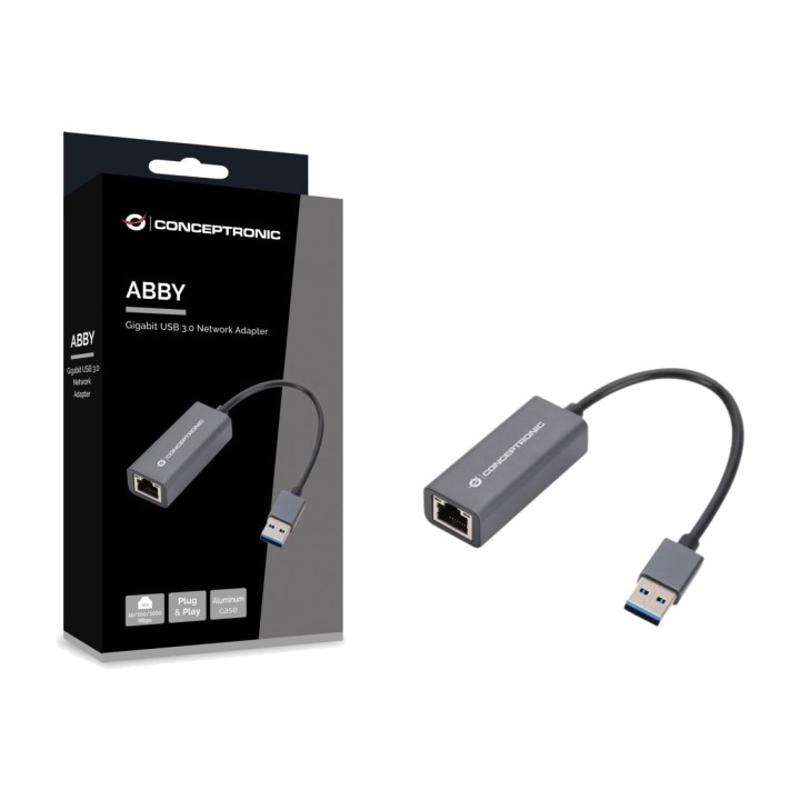 CONCEPTRONIC Síťový adaptér USB na Gigabit Ethernet ABBY08G