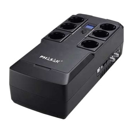onduleur interactif avec 3 prises schuko, protection rj45 et port usb kyptos-ph-9478 800va