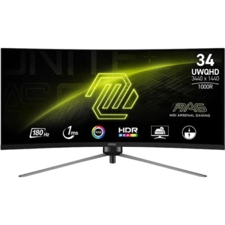 monitor gaming curvo ultrapanorámico de 34 pulgadas mag 345cqrf-e20 uwqhd 200hz