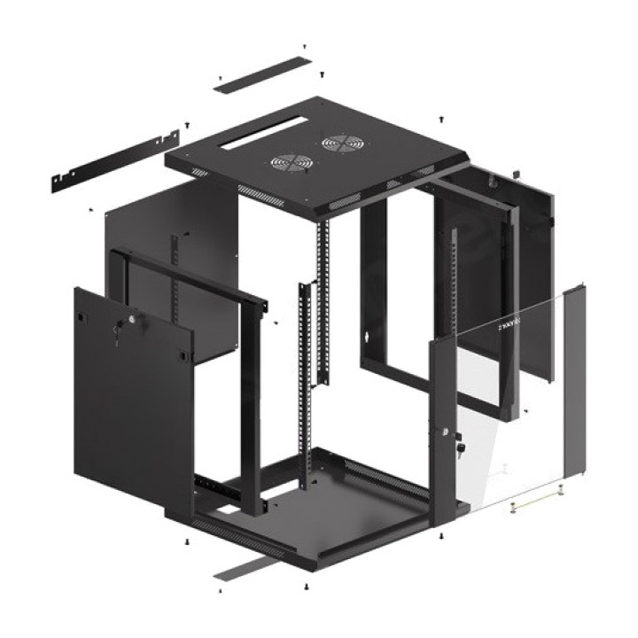 PHOENIX Αυτοσυναρμολογούμενο ντουλάπι rack 19 ιντσών 12U
