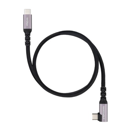 abgewinkeltes usb-c-lade- und datenkabel 3.2 gen2 10gbps 100w 1 m