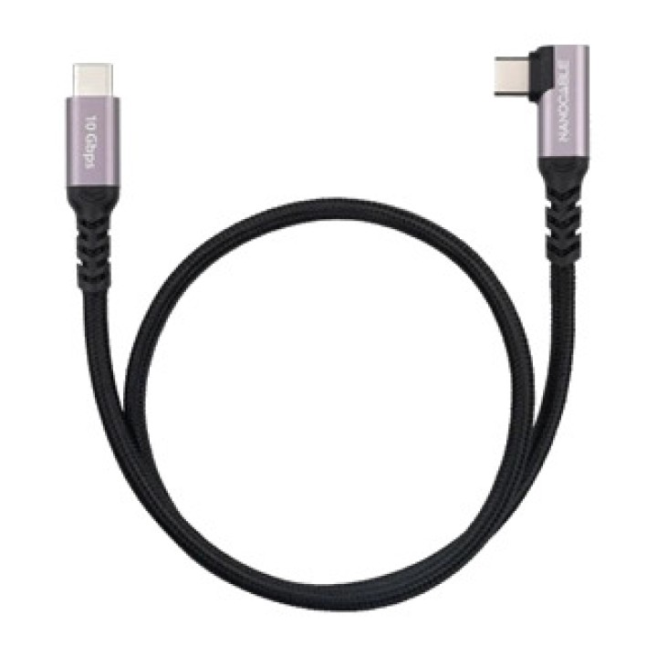 NANOCABLE Kabel USB-C kątowy do ładowania i danych 3.2 GEN2