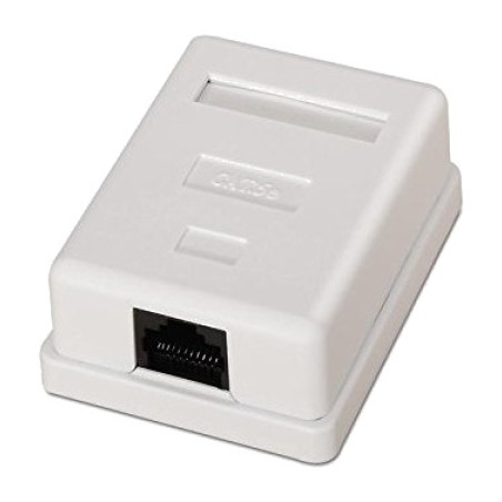 roseta de superficie para red con una toma rj45 cat6 utp