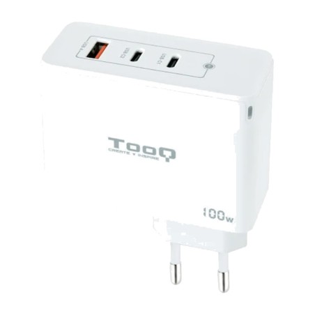 gan-vægoplader med 3 usb-porte, to c og en a tqwc-ganqc2pd100w 100w