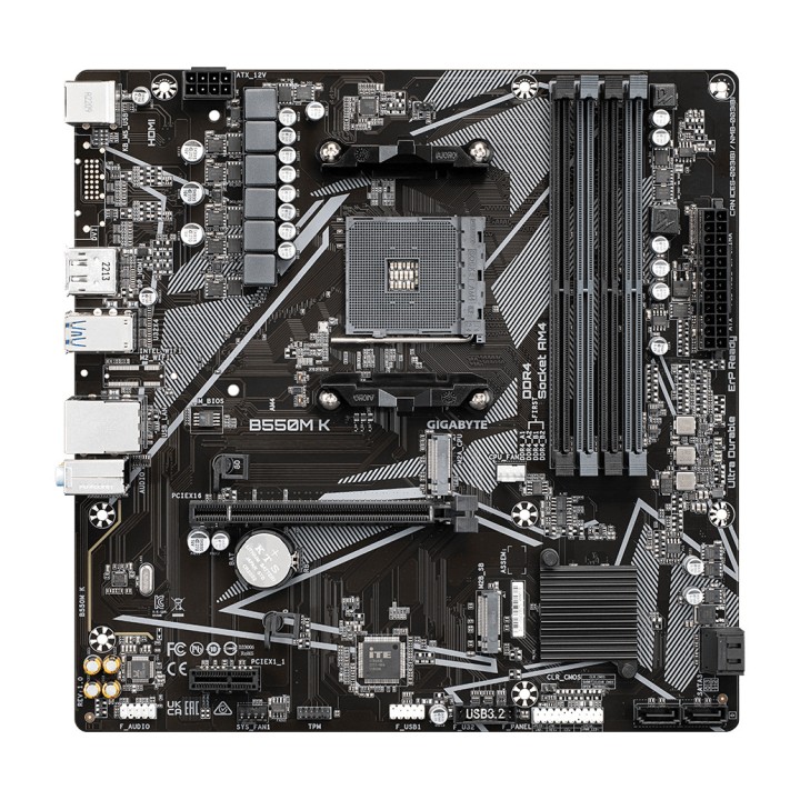GIGABYTE Micro ATX motherboard for AMD B550M K AM4