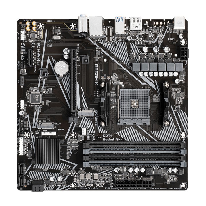 GIGABYTE Micro-ATX-Mainboard für AMD B550M K AM4