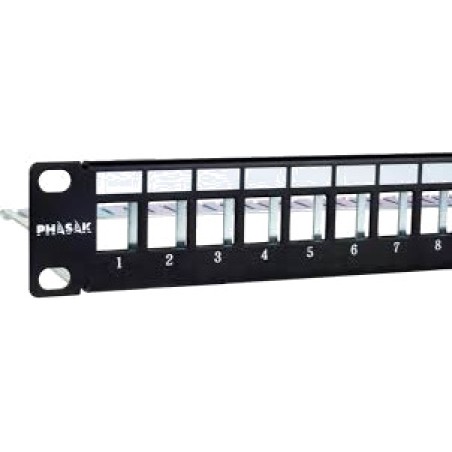 pannello frontale per 24 connettori keystone con organizzatore di cavi 19" 1u ftp pa-3524