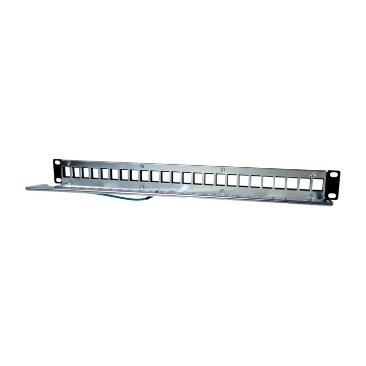 PHASAK Front panel for 24 keystone connectors with cable