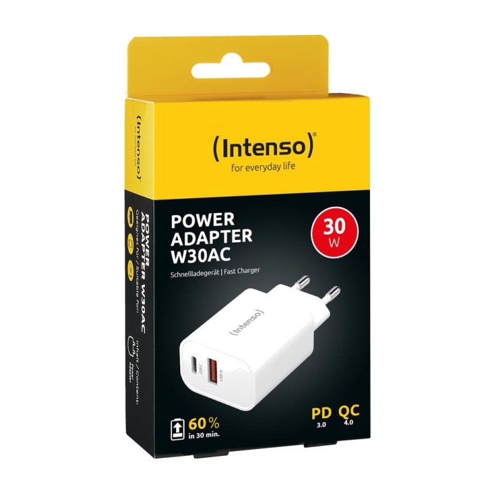 INTENSO USB nástěnná nabíječka s porty USB-A a USB-C W30AC