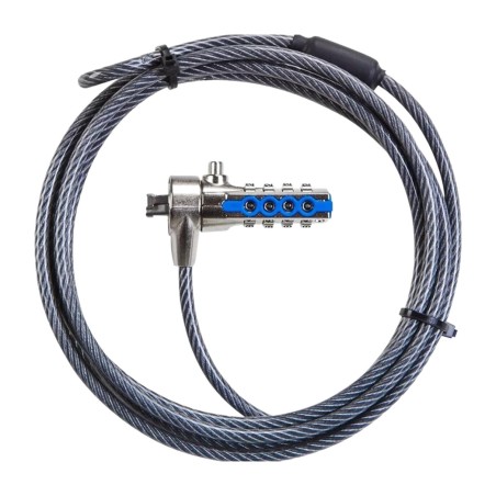 candau amb cable de seguretat i combinació per a portàtil defcon-pa410e t-lock