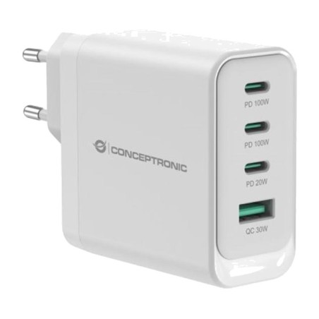 încărcător de perete gan cu patru porturi pentru laptop și telefon althea22w100 100w 3xusb-c 1xusb-a