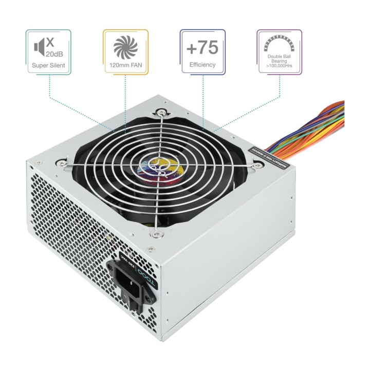 TOOQ ATX-strømforsyning med aktiv PFC TQAPOLO-550SP 550W