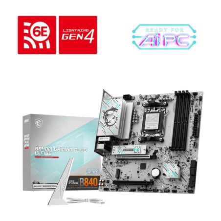 placa base micro atx gaming para amd ryzen 9000 b840m plus wifi6e ddr5 am5