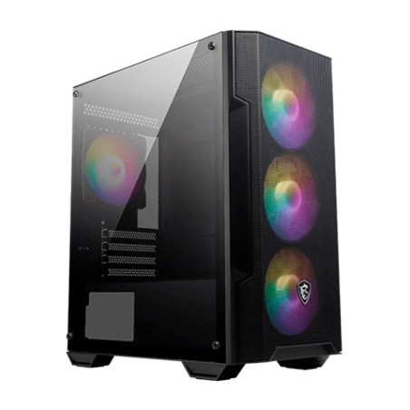 caja micro atx gaming con frontal mallado y cristal templado mag forge-m100a 4x120mm-rgb