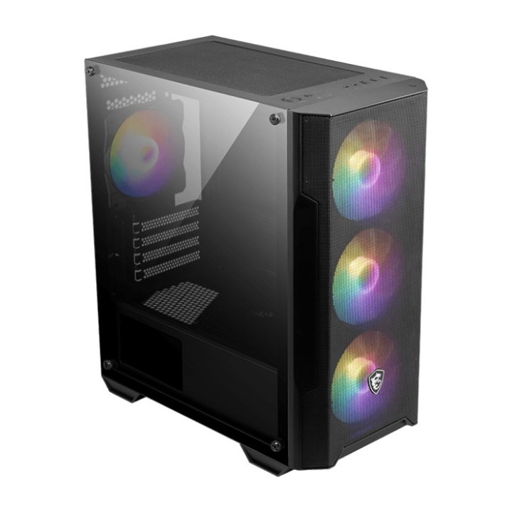 MSI Micro ATX -pelikotelo, verkkoetupaneeli ja karkaistu