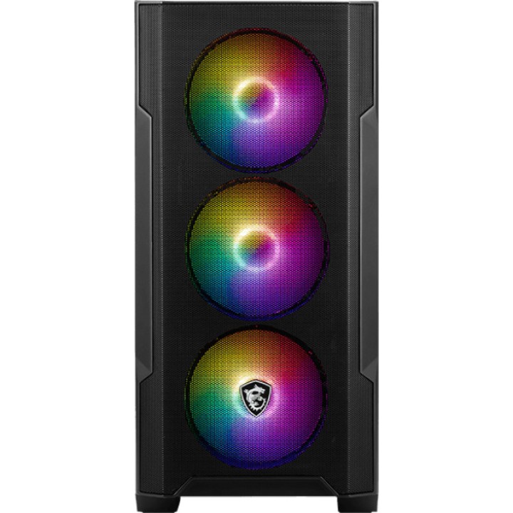 MSI Micro-ATX-Gaming-Gehäuse mit Mesh-Front und gehärtetem