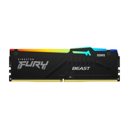 memoria ram dimm para sobremesa con iluminación rgb fury beast ddr5 5200mhz 16gb cl40 kf552c40bba-16