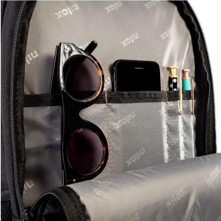 NILOX Zaino per laptop con tasca tecnica passacavi STYLE