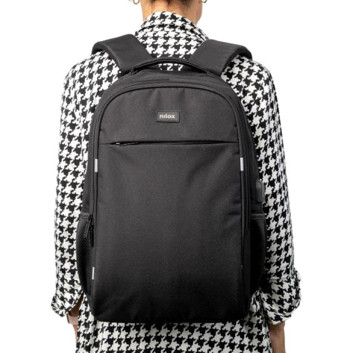 NILOX Laptop backpack with cable pass-through pocket STYLE