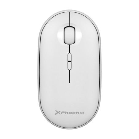 multi-device bluetooth rechargeable wireless mouse with silent click rebble-2.4ghz