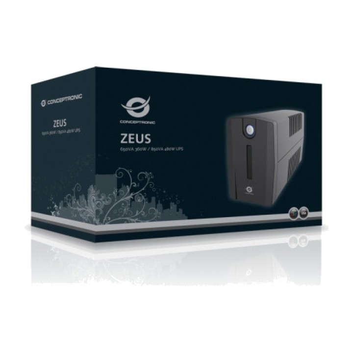 CONCEPTRONIC Sistema de alimentación ininterrumpida (SAI) interactivo ZEUS02E 850VA 480W 4XIEC-C13 DSP0000030379