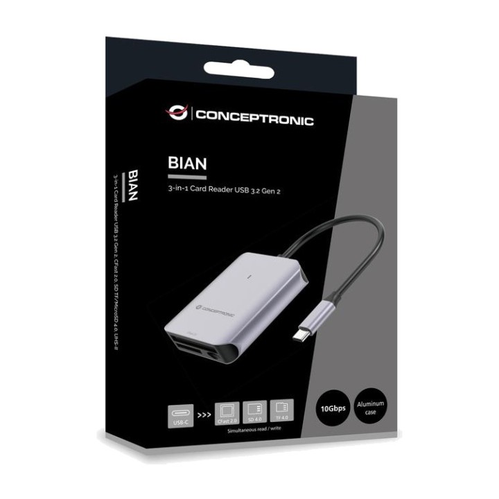 CONCEPTRONIC Lector de tarjetas USB-C BIAN09G