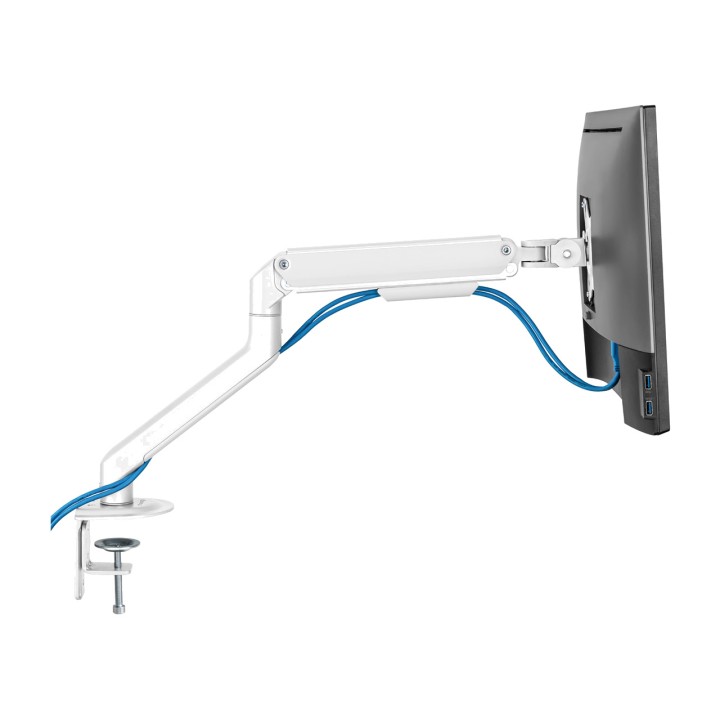 TOOQ Monitor mount with spring arm and desk attachment