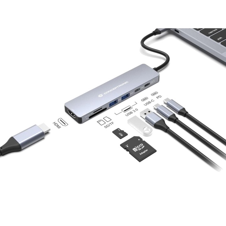CONCEPTRONIC Adattatore multiporta USB-C 7 in 1 con HDMI