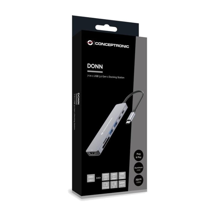 CONCEPTRONIC Adaptateur multiport USB-C 7-en-1 avec HDMI