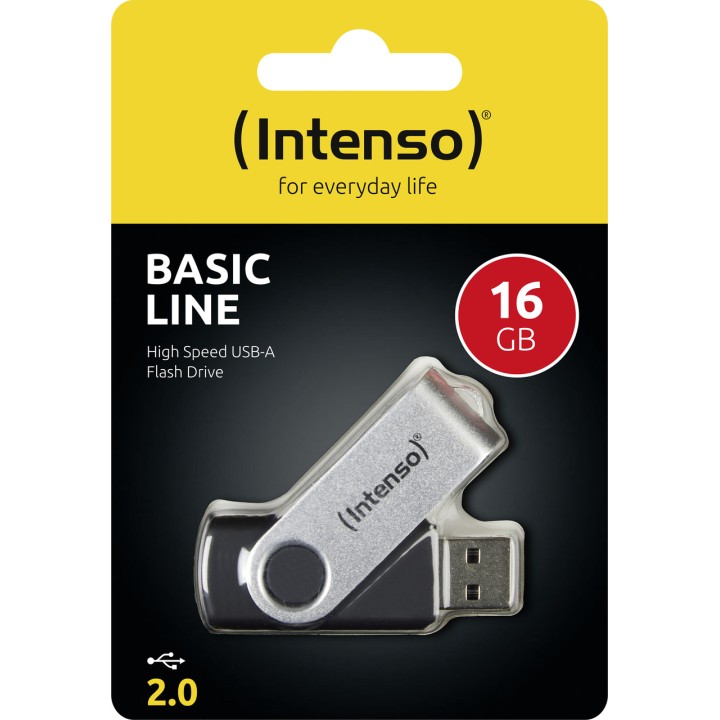 INTENSO Memoria USB giratoria BASIC LINE 2.0 16GB