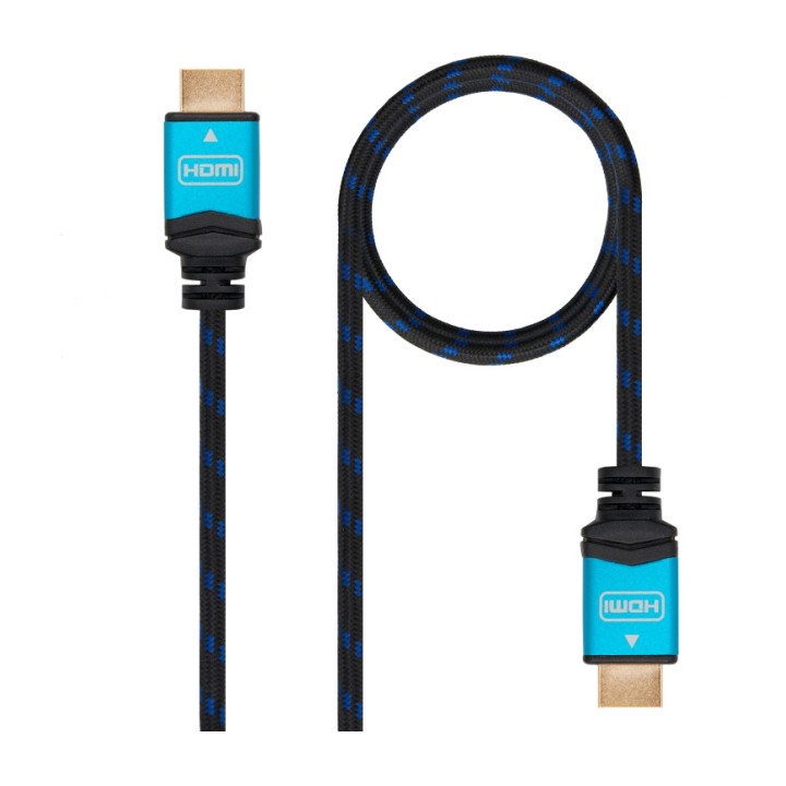 NANOCABLE Cavo HDMI con guaina in nylon intrecciato 2.0 4K