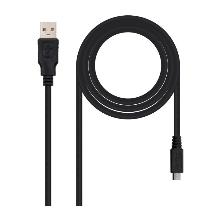 NANOCABLE Cable USB-A a micro USB de carga y datos 2.0 0,8 M