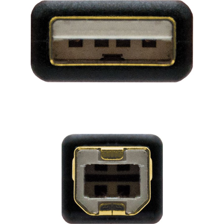 NANOCABLE USB-kabel för skrivare med guldpläterade kontakter