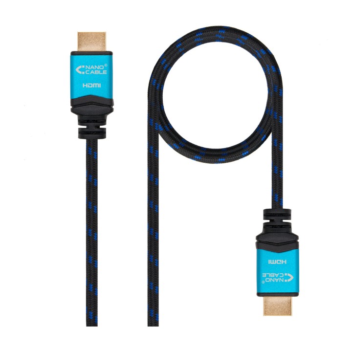 NANOCABLE Cable HDMI con funda de nailon trenzado 2.0 4K 60HZ 18GBPS 5 M DSP0000006624