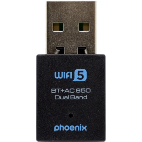 nano adattatore usb wi-fi e bluetooth 2 in 1 wa-650mb 650mbps dual-band