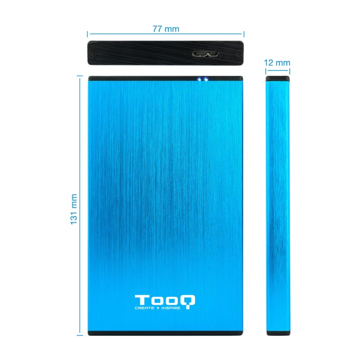 TOOQ External aluminium hard drive enclosure TQE-2527 2,5"