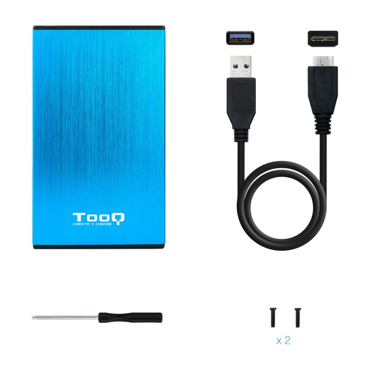 TOOQ Caixa externa d'alumini per a disc dur TQE-2527 2,5"