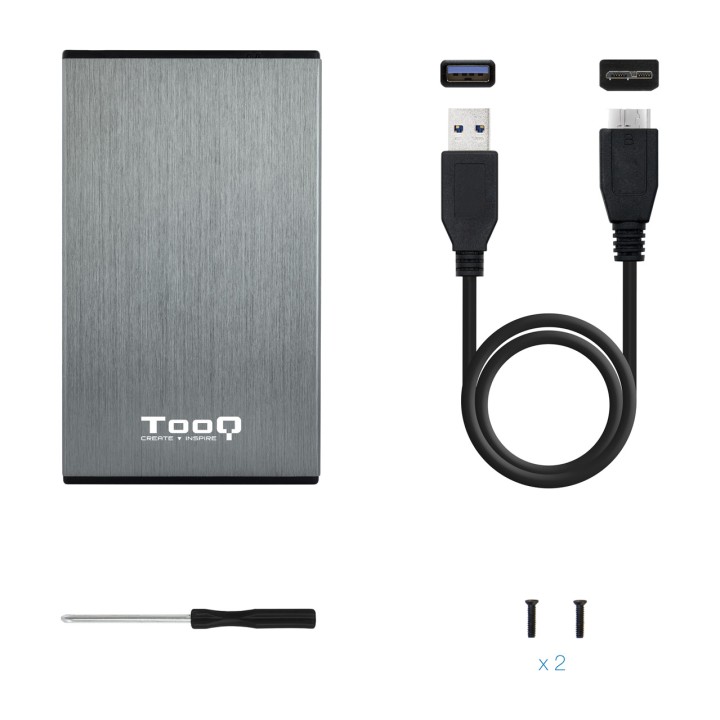 TOOQ Alumínium külső ház merevlemezhez TQE-2527 2,5" SATA3
