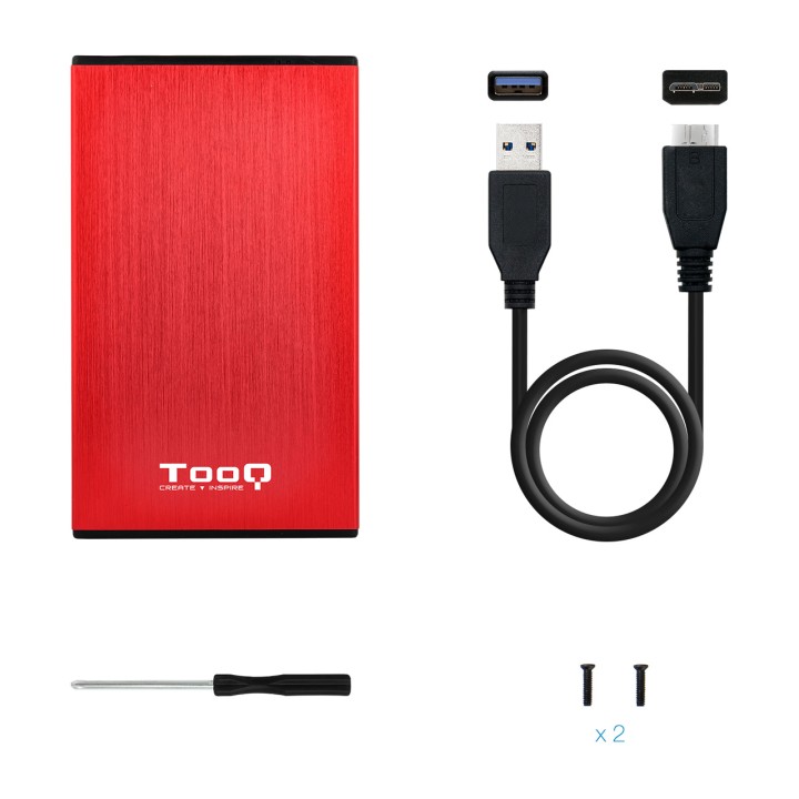 TOOQ Boîtier externe en aluminium pour disque dur TQE-2527