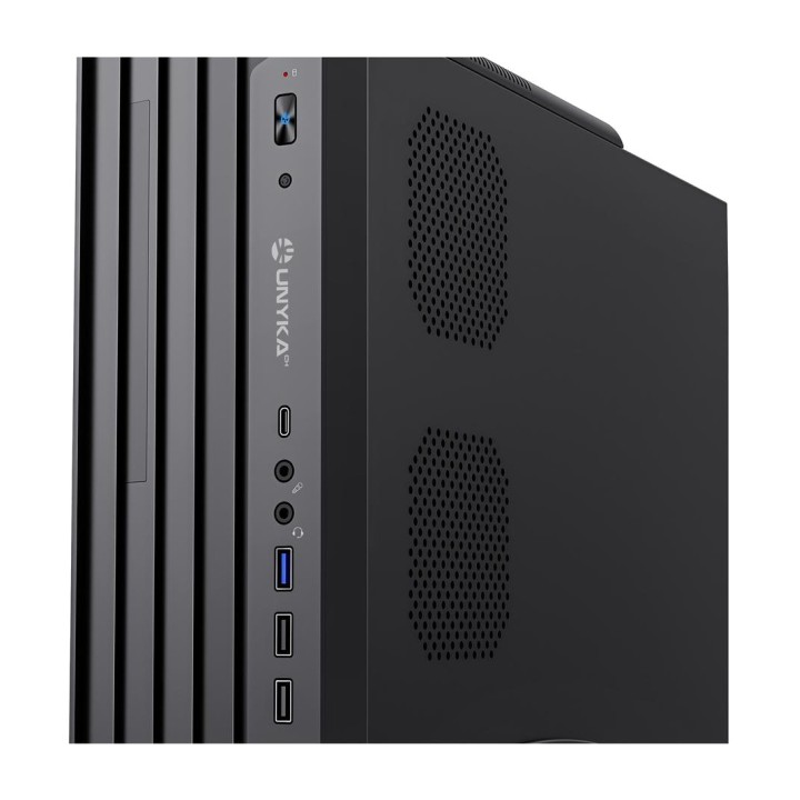 UNYKACH Low-profile PC case with included power supply