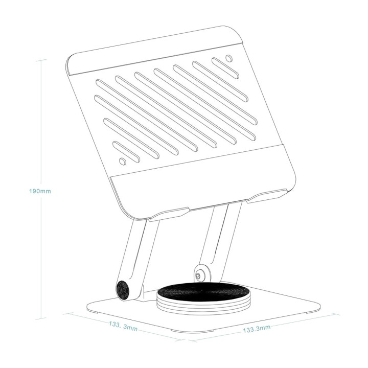 TOOQ Rotating and foldable desktop tablet stand NARVI 13"