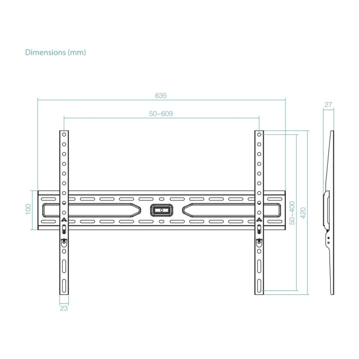 TOOQ Fixed TV wall mount LP1050F-B 37-86" VESA-600X400 45KG