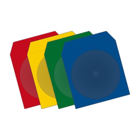 custodie di carta colorate con finestra per cd e dvd box67 100 uds
