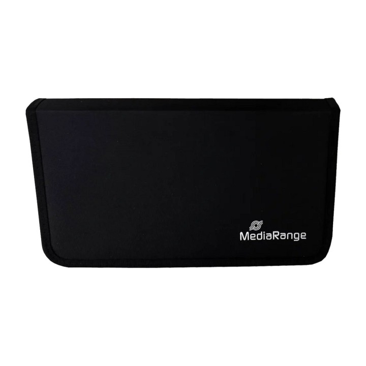 MEDIARANGE Nylon portemonneehoes voor 48 cd's en dvd's
