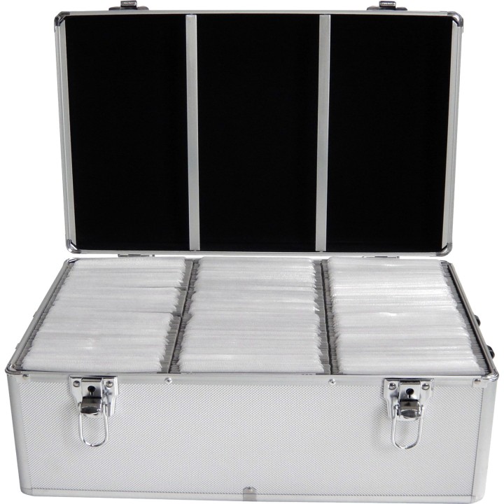 MEDIARANGE Aluminium koffer voor 500 cd's en dvd's BOX77