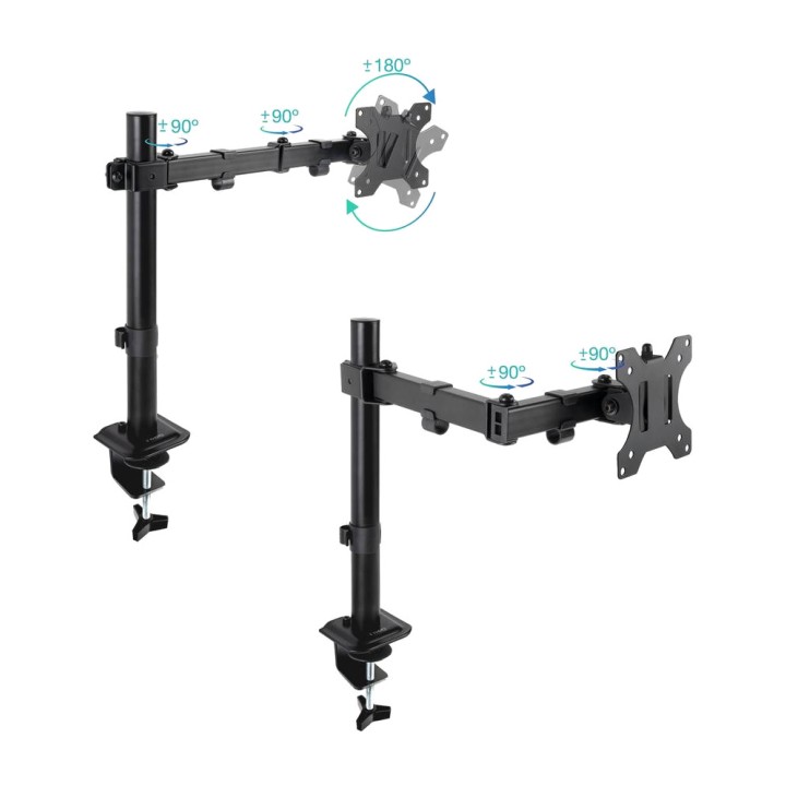 TOOQ Support de bureau pivotant et inclinable pour moniteur