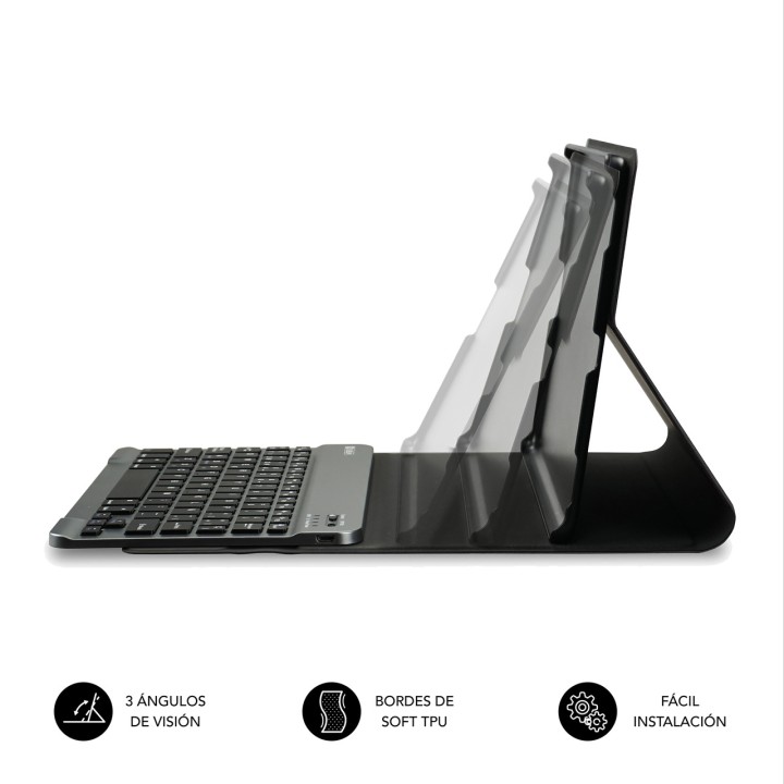 SUBBLIM Funda con teclado bluetooth extraíble para tablet de