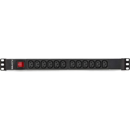 multiprise pdu pour rack 19 pouces avec interrupteur et 12 prises iec sps 12f 10a c13/c14