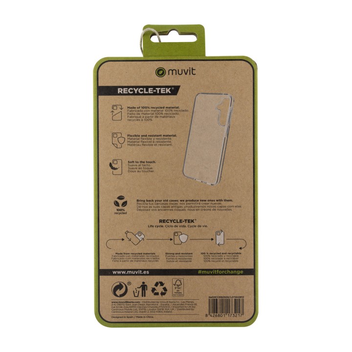 MUVIT Coque de téléphone recyclée RECYCLETEK-GALAXY A35 5G